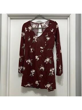 Full Tilt Women's Maroon Floral Dress size Large